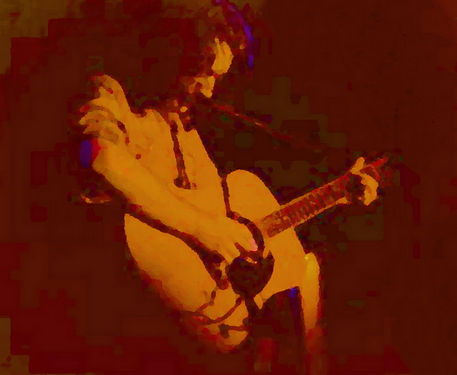 RORY  GALLAGHER ON ACOUSTIC GUITAR